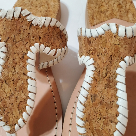 Jack Rogers Jackie Cork Leather Thong Sandal Size 10 - Picture 4 of 9